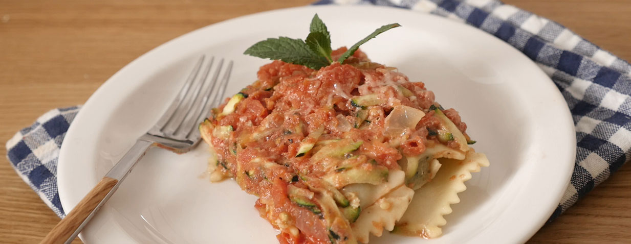 מאפה רביולי בטטה ברוטב רוזה