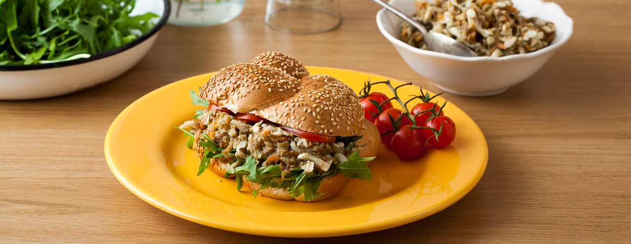 ממרח חצילים, גזר ובצל מקורמל בטעם כבד