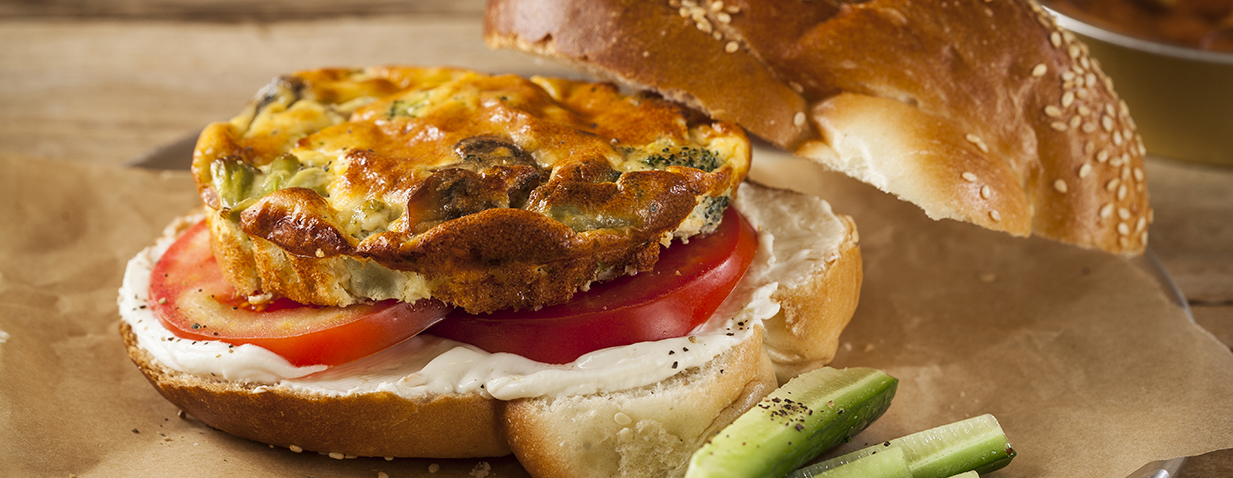 סנדביץ' פריטטה עם פטריות ותרד