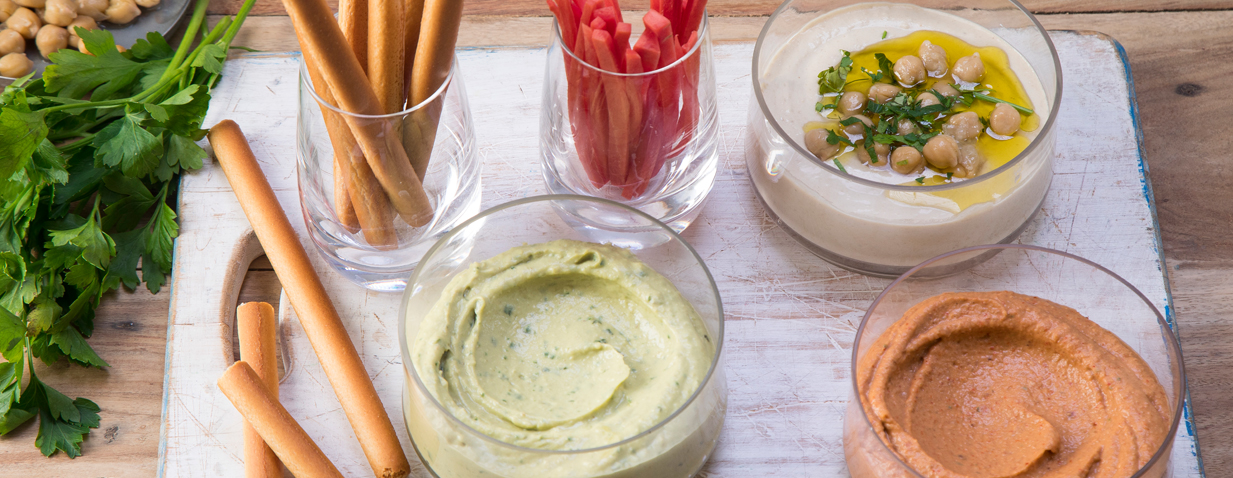 חומוס ב-3 צבעים