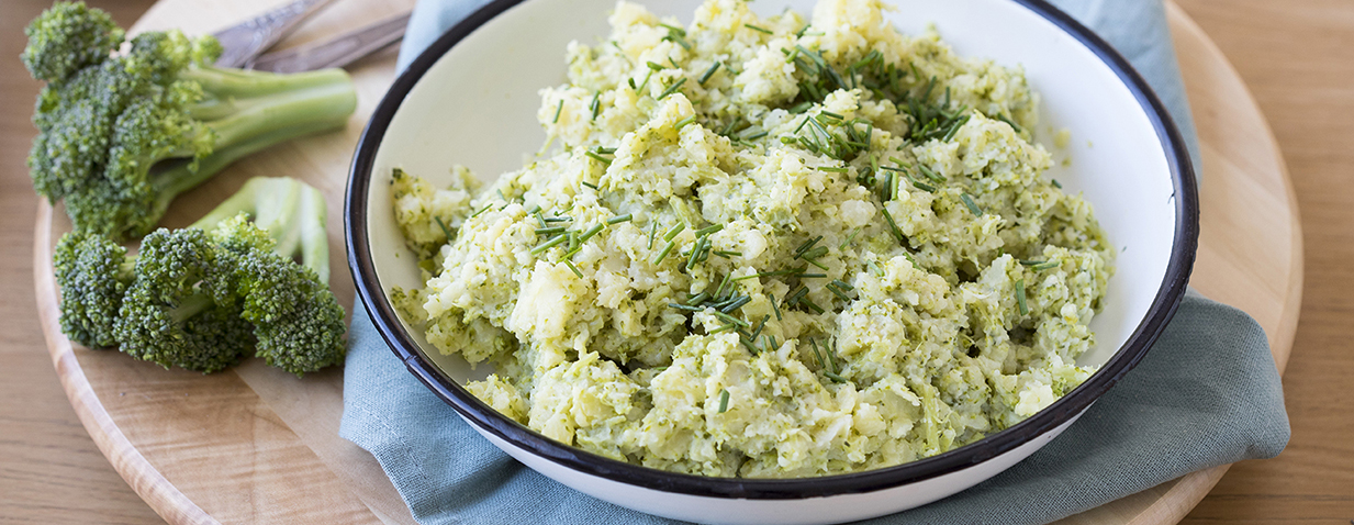 פירה תפוחי אדמה וברוקולי