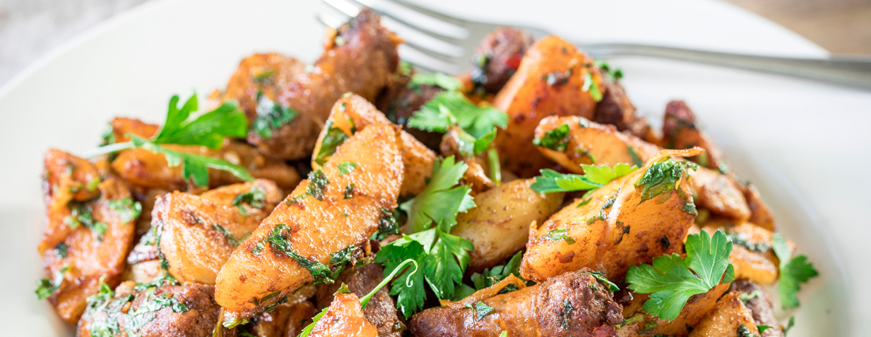 מחבת מרגז ותפוחי אדמה