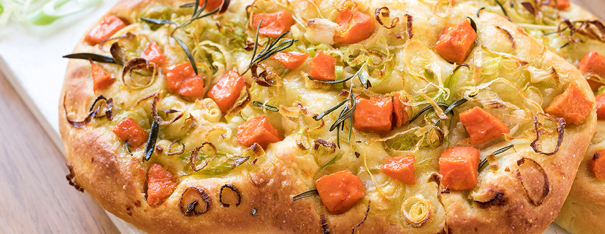 פוקאצ'ות עם כרישה ובטטה