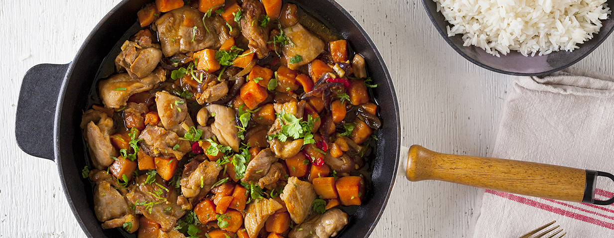 נתחי פרגיות ובטטות ברוטב קרמל